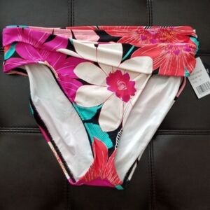 ❗LA BLANCA Bloom Floral Pink and White Bikini Bottoms Size 8❗
